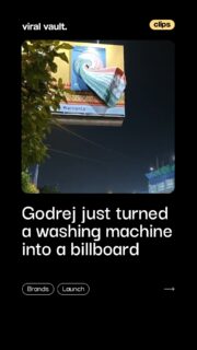 Godrej just turned a washing machine into a billboard.
No mockups, no flat visuals - an actual washing machine, built larger-than-life, standing tall on the streets. Godrej Appliances flipped the script on OOH advertising, turning a routine product demo into a scale-stopping visual statement for India.
Sometimes the best way to sell a product isn't to show it. It's to make people stand next to it.
Credit: @kolkata_inframe_
#GodrejAppliances #OOHAdvertising #OutdoorMarketing #BrandCampaign #ViralVault