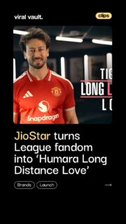 For Indian Premier League fans, it’s complicated. It’s passionate. And it’s definitely long-distance love. 

JioStar launches ‘Humara Long Distance Love’, its campaign for the 2026/27 Premier League season, featuring Tiger Shroff, Sanju Samson and Riyan Parag. The three films capture the late nights, heartbreak, group chats and unwavering loyalty that come with supporting a club from thousands of kilometres away.

The Premier League returns to India from August 22, live on JioHotstar and Star Sports Network.

Which club has your long-distance love?

#JioStar #PremierLeague #JioHotstar #HumaraLongDistanceLove #TigerShroff #ViralVaultIndia

[ JioStar Premier League campaign, Humara Long Distance Love, Premier League 2026/27, Tiger Shroff Premier League, Sanju Samson Liverpool, Riyan Parag Manchester United, JioHotstar Premier League, Premier League India, football marketing campaign ]