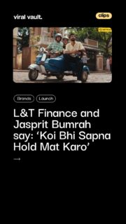 Don’t put your dreams on hold - turn your gold into opportunity.
L&T Finance has launched a new gold loan campaign featuring Jasprit Bumrah, built around the message “Koi Bhi Sapna Hold Mat Karo, L&T Finance Gold Loan Karo.”
The three films spotlight everyday aspirations - from a farmer expanding his livestock to a homemaker buying consumer durables and a kirana store owner replenishing inventory. The campaign will roll out across TV, digital, transit and on-ground activations across multiple markets.
#LTFinance #JaspritBumrah #GoldLoan #LTFinanceGoldLoan #ViralVaultIndia