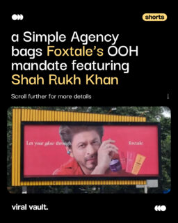 Shah Rukh Khan is taking over the streets for Foxtale!
a Simple agency has bagged Foxtale’s OOH mandate, kicking off the partnership with 70+ billboards across Mumbai, Bengaluru and Delhi. The campaign builds on Foxtale’s association with SRK as its brand ambassador under the ‘Let Your Glow Through’ platform.
From skincare to city streets, Foxtale is making sure its glow gets noticed.
#Foxtale #ShahRukhKhan #SRK #ASimpleAgency #OOH #ViralVaultIndia