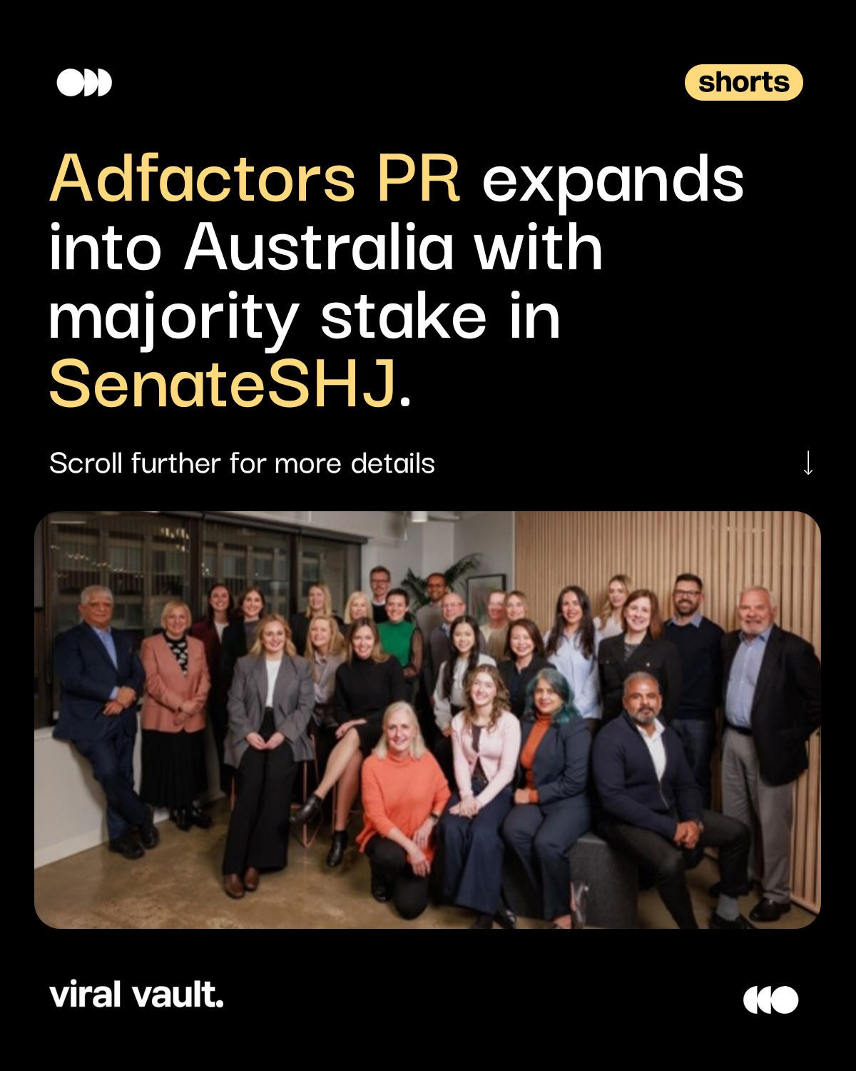 Adfactors PR is taking a bigger step into the Asia-Pacific market. 

The PR major has acquired a majority stake in Australian communications consultancy SenateSHJ. SenateSHJ will continue under its existing name and leadership, with Angela Scaffidi AM as Co-founder & Chair and Darren Behar as CEO, while continuing operations from its Sydney and Melbourne offices.

Adfactors PR CEO Nijay N. Nair will join the SenateSHJ board. The partnership will give Adfactors PR a stronger APAC presence, while SenateSHJ gains access to Adfactors PR’s scale, international network and India market. The deal is also expected to create new opportunities across the India–Australia business corridor and the wider APAC region.

#AdfactorsPR #SenateSHJ #PRNews #PublicRelations #ViralVaultIndia
