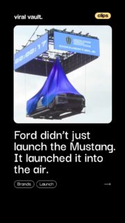 This isn’t CGI. Ford literally launched a Mustang into mid-air.
To unveil the Mustang Dark Horse SC Convertible, Ford turned a product reveal into a jaw-dropping stunt designed to stop the scroll.
The mid-air launch wasn’t just about spectacle. It brought the Mustang’s personality to life — freedom, adventure and the thrill of open-air driving.
Because sometimes, the best way to tell people what a product stands for isn’t to describe it. It’s to show them.
Brand: Ford Motor Company
#Ford #FordMustang #MustangDarkHorse #MustangConvertible #ViralVaultIndia