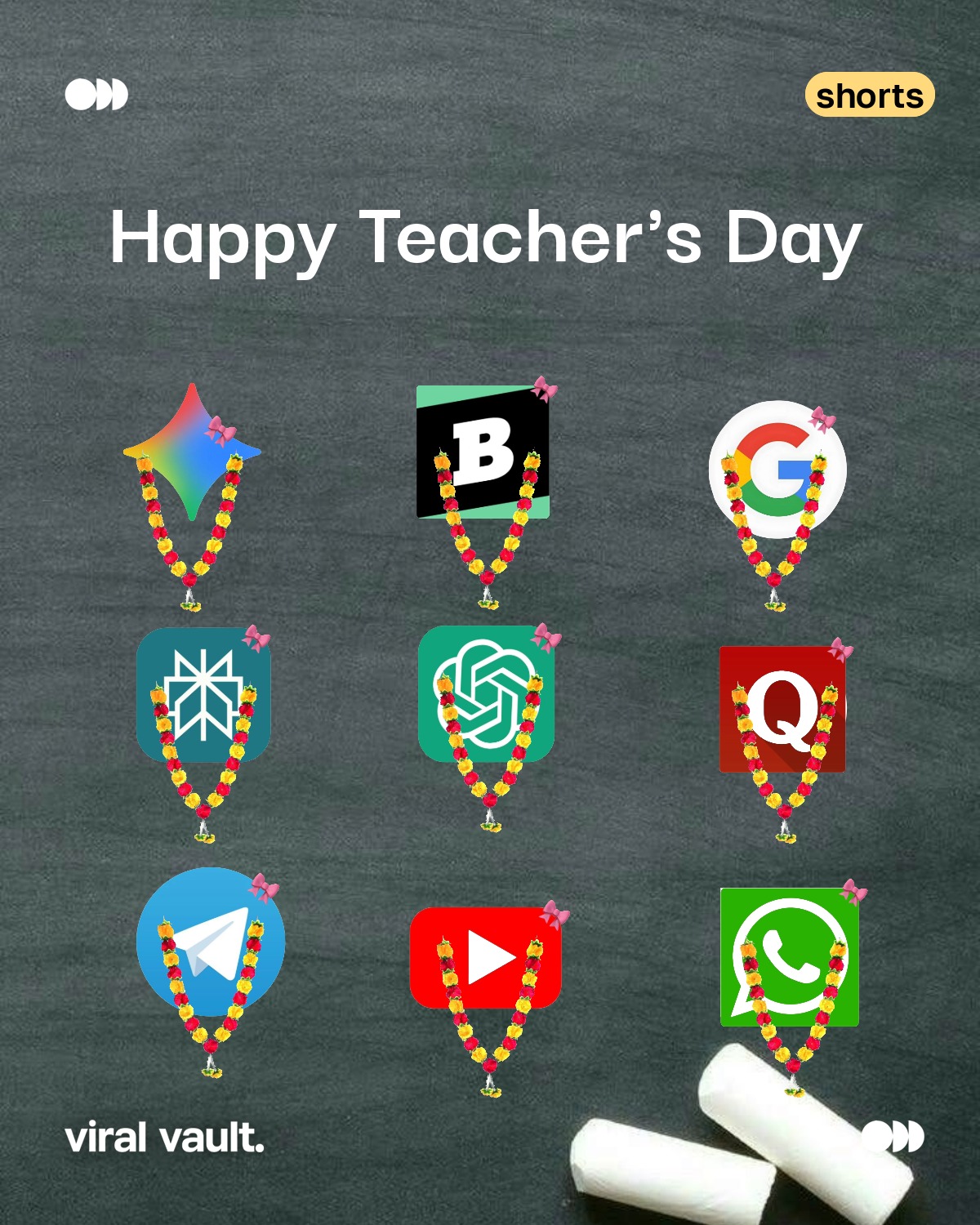 School taught us the syllabus. These apps taught us everything else - how to Google our way out of any problem, code at 2 am, and "just watch one more tutorial." Happy Teacher's Day to the real MVPs of our education. 

#TeachersDay #Funny #brands #AdvetisingIndia #ViralVaultIndia