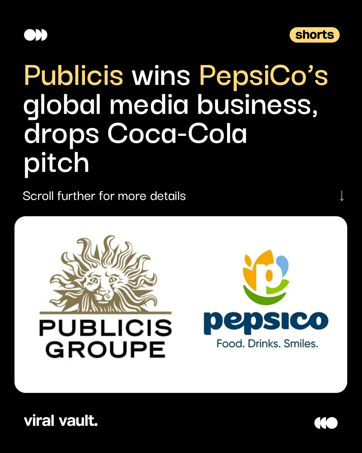 A major global media shake-up is here. 

Publicis Groupe has won PepsiCo’s global media business across 200+ markets, taking over key duties from Omnicom while bringing media strategy, planning, activation, data and technology under its new “One PepsiCo” model.

The move is also set to see Publicis withdraw from Coca-Cola’s ongoing global media review, where it had been competing for the estimated $4 billion account.

With AI and data at the heart of PepsiCo’s new model, this win marks a significant shift in how major global brands are restructuring their media operations.

#Publicis #PepsiCo #CocaCola #MediaAgency #ViralVaultIndia 

[ Publicis PepsiCo global media account, PepsiCo media agency 2026, Publicis Groupe PepsiCo, Coca-Cola media pitch, global media agency news, advertising agency news, media planning and buying, AI marketing, data driven advertising, global advertising industry, PepsiCo marketing strategy ]