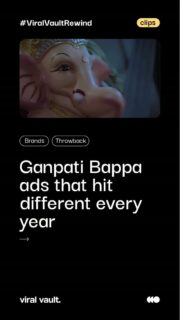 Every year, the same ad plays - and every year, it still gets us right in the feels. Bappa's ads have basically raised us on nostalgia, dhol beats and happy tears. Some things never change, and honestly? We wouldn't want them to. 

#GaneshChaturthi #ThrowbackAds  #IndianAdvertising #ViralVaultIndia #AdFilms