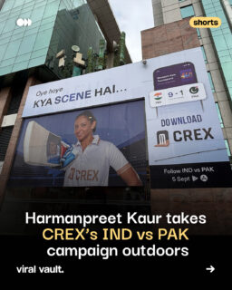 CREX is taking the India vs Pakistan women’s cricket rivalry to the streets with a bold OOH campaign ahead of the IND-W vs PAK-W clash on September 5.

The cheeky “9-1” scoreline, paired with “Oye hoye, kya scene hai”, takes a playful dig at Pakistan’s recent record against India. With Harmanpreet Kaur at the centre, CREX is putting women’s cricket and fan engagement in the spotlight.

More than scores and stats, CREX wants to become the platform where fans follow, engage and participate in every cricketing moment.

#CREX #HarmanpreetKaur #INDvsPAK #INDWvsPAKW #ViralVaultIndia 

[ CREX OOH campaign, CREX India Pakistan campaign, Harmanpreet Kaur campaign, IND vs PAK women cricket, India Pakistan cricket rivalry, women’s cricket advertising, OOH advertising campaign, sports marketing India, cricket brand campaigns, creative advertising campaigns ]