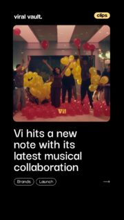 Vi Hits a New Note With Its Latest Musical Collaboration 

Vi brings a fresh musical twist to its latest brand collaboration with ‘Bolo Vi’, an original song that blends music, creativity and brand storytelling. The collaboration gives Vi a distinctive new sound while adding an entertaining touch to its communication.

#Vi #BoloVi #ViIndia #VodafoneIdea #MusicalCollaboration #BrandCampaign #ViralVaultIndia 

[ Vi Bolo Vi, Vi latest campaign, Vi brand collaboration, Vodafone Idea campaign, Vi original song, Vi music campaign, musical brand collaboration, Indian advertising campaign, brand marketing, music marketing ]