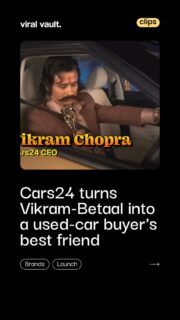 Cars24 gives the classic Vikram-Betaal tale a modern twist - Betaal's endless "Kal ko kuch ho gaya toh?" mirrors every used-car buyer's real anxiety. But this time, Cars24 has all the answers, backed by solid policies that put doubts to rest. Nostalgia meets reassurance. 

#Cars24 #VikramBetaal #UsedCars #BrandCampaign #viralvaultindia 

[CarBuyingMadeEasy IndianAds CreativeStorytelling AdCampaign TrustCars24]