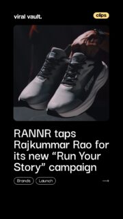Rajkummar Rao has a new story to run - and RANNR is joining him.

RANNR Footwear has teamed up with Rajkummar Rao for its latest campaign, “Run Your Story.” The collaboration brings the actor into the brand’s storytelling, built around individuality, movement and the idea that every journey takes its own path.

With Rajkummar Rao as the face of the campaign, RANNR is putting its footwear at the centre of a story about taking every step your own way.

#RANNR #RunYourStory #RajkummarRao #RANNRxRajkummarRao #ViralVaultIndia 

[ RANNR Rajkummar Rao campaign, RANNR footwear campaign, Run Your Story campaign, Rajkummar Rao brand collaboration, RANNR celebrity endorsement, RANNR new campaign, footwear advertising India, celebrity brand campaigns, Indian advertising campaigns, footwear marketing ]