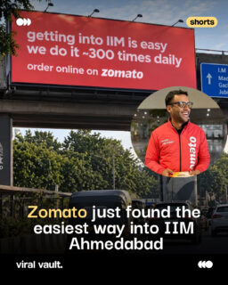 Getting into IIM Ahmedabad might be tough. Getting Zomato in? Apparently, much easier.

Zomato turns a simple location into the punchline with a clever billboard outside the IIM Ahmedabad campus. Smart copy, perfect context and a reminder that sometimes, the best marketing is simply knowing exactly where to place the joke.

#Zomato #ZomatoMarketing #IIMAhmedabad #OOHAdvertising #ViralVaultIndia 

[ Zomato billboard, Zomato marketing campaign, IIM Ahmedabad billboard, Zomato OOH campaign, outdoor advertising India, creative billboard advertising, contextual marketing, location based marketing ]