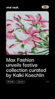 What if fashion could give art a new canvas?

Max Fashion introduces Max Project New, a purpose-led festive initiative curated by Kalki Koechlin, bringing together Sanganer block printing from Rajasthan and the artistic expressions of specially-abled artists from Kairassi Foundation, Chennai.

Launching pan-India this festive season, the collection turns fashion into a platform for craft, creativity and stories, with new artists, crafts and narratives planned for every season.

Fashion that goes beyond what you wear.

#MaxFashion #MaxProjectNew #KalkiKoechlin #FestiveFashion #ViralVaultIndia 

[ Max Fashion Max Project New, Kalki Koechlin Max Fashion, Max festive collection 2026, Sanganer block printing fashion, Indian craft fashion, purpose led fashion campaign, Max Fashion campaign, Kalki Koechlin fashion collaboration, festive fashion India ]