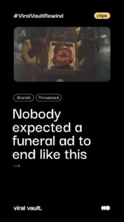 Funeral ads aren't supposed to be funny, and yet here we are. Chupps' "Designing for Endings" traces fire, earth, soil and water, then delivers a twist you won't see coming. Turns out the deceased is wearing 100% biodegradable Chupster footwear. Fully biodegradable. Just like humans. Watch till the very end.
#Chupps #AdCampaign #IndianAds #Trending #ViralVaultIndia