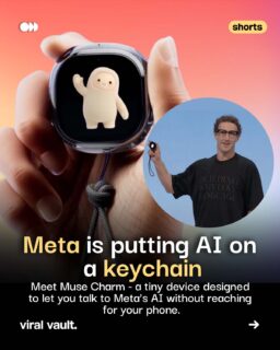 Meta is betting on AI you don’t need to pull out your phone for. 

Meet Muse Charm, Meta’s pocket-sized AI device designed to let users talk to its personal AI agent without opening their smartphones.

Alongside it, Meta has introduced Ray-Ban Meta Audio, camera-free smart glasses focused on music, calls, voice commands and AI assistance.

But with microphones still in the mix, the privacy conversation isn’t going away.

The bigger question: Would you carry a dedicated AI device every day, or just stick to AI on your phone?

#Meta #MetaAI #MuseCharm #RayBanMeta #AI #ArtificialIntelligence #ViralVaultIndia 

[ Meta Muse Charm, Meta AI device, Muse Charm AI, Meta AI wearable, Ray-Ban Meta Audio, camera-free smart glasses, Meta smart glasses, AI wearables, AI hardware, AI personal assistant, wearable AI technology, latest AI devices, future of AI, AI technology news, Meta AI news ]