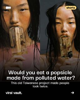 What if pollution looked good enough to eat?

Throwing it back to a 2017 Taiwanese design project that turned polluted water into popsicle-shaped artworks.

Three design students collected water from 100 polluted locations and froze each sample into colourful popsicles - with plastic, cigarette butts, insects and other waste visibly trapped inside.

The clever part? They were packaged like real consumer products, making something disturbing look strangely desirable.

Years later, Vogue Taiwan’s “Heat Wave” brought the same unsettling visual language into fashion photography.

Sometimes, the most powerful environmental message is the one you can’t scroll past.

#Throwback #EnvironmentalDesign #DesignForChange #Marketing #ViralVaultIndia

[ Taiwan pollution popsicles, polluted water art project, environmental design project, pollution art, Taiwanese design students, environmental awareness campaign, Vogue Taiwan Heat Wave, climate change photography, creative environmental campaign, sustainable design ]