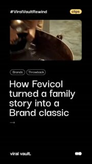 Fevicol's 2008 "Joint Family" ad turned every Indian household's chaos - the shared spaces, the passed-along messages, the never-quite-alone moments - into one giant metaphor for its brand. No hard sell, no big reveal. Just a story everyone recognised, with the product quietly doing its job in the background.
Sometimes the best ad isn't about the product at all. 

#ThrowbackAdvertising #Fevicol #AdvertisingHistory #BrandStorytelling #ViralVaultIndia