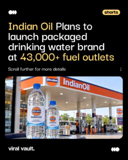IndianOil is entering the packaged drinking water market.

Indian Oil Corporation (IOCL) is planning to launch its own packaged drinking water brand across its network of 43,000+ retail outlets in India.

The move marks an expansion beyond fuel, as IndianOil looks to grow its non-fuel revenues and tap into the high-demand FMCG and beverages market.

From fuel stations to packaged water, IndianOil is expanding its consumer-facing portfolio.

#IndianOil #IOCL #PackagedDrinkingWater #FMCG #ViralVaultIndia

[ IndianOil packaged drinking water, IOCL water brand, Indian Oil FMCG business, IndianOil 43000 outlets, packaged water India, Indian Oil beverage market, FMCG brands India, IndianOil new business, packaged drinking water brand ]