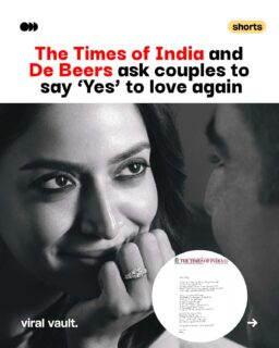 Between building a family and navigating everyday life, couples can sometimes forget to make time for each other. 

In a heartfelt letter featured in The Times of India, De Beers brings that thought to life through a husband’s message to his wife - reflecting on the years they’ve spent together and asking her to rediscover the romance they once shared, perhaps with another “yes.”

Video Source: @sortedguy333 

#DeBeers #TimesOfIndia #TheTimesOfIndia #DeBeersIndia #ViralVaultIndia

[ De Beers campaign, De Beers India, The Times of India campaign, De Beers Times of India, jewellery advertising, luxury brand campaign, romantic campaign, couple campaign, relationship campaign, advertising campaign India ]