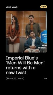 Imperial Blue’s iconic ‘Men Will Be Men’ is back, and the lift is back too!

The new campaign revisits the brand’s signature humour, giving its familiar take on male quirks a contemporary twist. Directed by Roopali Singhal, the film brings a fresh perspective to everyday “Mennisms,” with women becoming part of the joke.

Some things change. Men will be men.

#ImperialBlue #MenWillBeMen #BecauseMenWillBeMen #AdvertisingCampaign #ViralVaultIndia

[ Imperial Blue new campaign, Because Men Will Be Men ad, Imperial Blue lift ad, Roopali Singhal, Tilaknagar Industries campaign, 82.5 Grey, Indian advertising campaigns, brand storytelling, creative advertising ]
