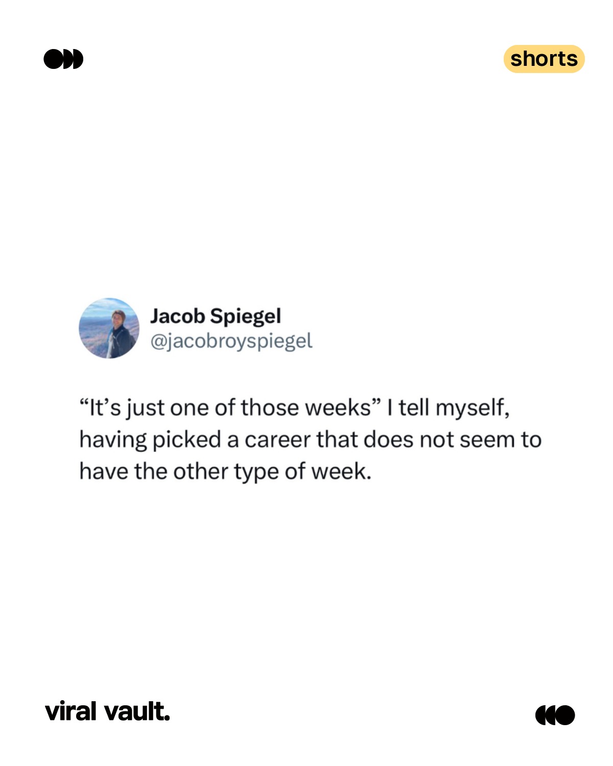"It's just one of those weeks". Except when your career doesn't come with the other kind. Marketers, creators, founders, tag someone who's still waiting for a calm week.
#ViralVaultIndia #WorkLife #MarketingHumor #CareerMemes #OfficeMemes