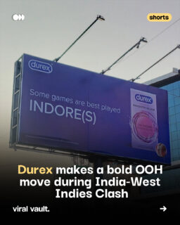 While the teams battled on the field, Durex played its own cheeky game off it! 

During the India vs West Indies match in Indore, Durex turned the cricket buzz into a clever OOH moment, proving that sometimes, saying less makes a bigger statement.

A little cheek, a lot of wit, and a brand moment that knows how to grab attention!

#Durex #OOHAdvertising #OutdoorAdvertising #BrandMarketing #CreativeAdvertising #MarketingNews #ViralVaultIndia

[ Durex OOH campaign, Durex Indore activation, India vs West Indies match, creative outdoor advertising, cheeky brand marketing, cricket marketing campaigns, billboard advertising, Indian advertising news ]