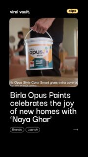 Birla Opus Paints Turns Extra Coverage Into a Story of Family and New Beginnings! 

A new home may mean a new chapter, but family bonds remain unchanged. 

Birla Opus Paints’ Style Color Smart brings this emotion to life with its latest campaign, ‘Naya Ghar’, conceptualised by BBDO India. The film follows a father preparing his home for his son’s wedding, only to discover that his son plans to move into a separate home after marriage.

Instead of resistance, the father responds with understanding, using the paint’s extra coverage as a symbol of how one family’s warmth can extend across two homes.

By blending an everyday family moment with a functional product benefit, the campaign turns a paint feature into a heartfelt story about togetherness, acceptance and new beginnings. 

Can a simple product benefit become more memorable when it is wrapped in an emotional story?

#BirlaOpusPaints #NayaGhar #StyleColorSmart #BBDOIndia #AdvertisingCampaign #ViralVaultIndia
 
[ Birla Opus Paints Naya Ghar campaign, Birla Opus Style Color Smart, Birla Opus Paints new advertisement, BBDO India campaign, extra coverage paint, emotional advertising campaign, new home paint campaign, Indian family advertising, Aditya Birla Group brands, paint marketing campaign ]