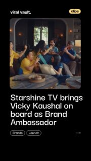 Starshine TV brings Bollywood star Vicky Kaushal on board as its brand ambassador, marking the launch of its first major national campaign.

Conceptualised and produced by Oberoi IBC, the campaign highlights the brand’s focus on quality, smart features and affordability as it aims to strengthen its presence in India’s growing smart TV market.

#StarshineTV #VickyKaushal #BrandAmbassador #MarketingNews #AdvertisingNews #ViralVaultIndia

[ Starshine TV brand ambassador, Vicky Kaushal brand endorsement, Starshine TV campaign, Oberoi IBC advertising campaign, smart TV brands in India, latest marketing news, Indian advertising industry ]