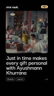 The best gifts don’t just tell time, they tell how well you know someone.

This festive season, Just In Time teams up with brand ambassador Ayushmann Khurrana to celebrate the thought behind personalised gifting.

Set against a family gathering, the campaign highlights how choosing a watch that matches someone’s personality and preferences can turn a gift into a lasting memory.

Because a thoughtful gift isn’t just about what you give - it’s about how well you know the person receiving it. 

#JustInTime #AyushmannKhurrana #FestiveGifting #PersonalisedGifting #WatchGifting #ViralVaultIndia

[ Ayushmann Khurrana Just In Time campaign, Just In Time festive campaign 2026, personalised gifting campaign, watch gifting ideas, Ayushmann Khurrana brand endorsement, Watching Out For You, festive advertising campaigns, Indian marketing news ]