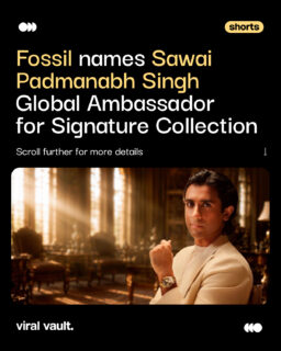 Fossil Brings Royal Heritage to Swiss Watchmaking with Sawai Padmanabh Singh

Fossil has named His Highness Sawai Padmanabh Singh as the Global Ambassador for its new Signature Collection, unveiled at Jaipur’s City Palace.

Rooted in the idea “As Distinct As Your Signature,” the campaign blends Jaipur’s royal heritage with Fossil’s American design legacy and a renewed focus on Swiss watchmaking.

The debut CS-1 collection features two timepieces, priced at ₹57,995 and ₹75,995 in India, marking a new chapter in Fossil’s premium watch portfolio.

A collaboration where heritage, craftsmanship and contemporary style come together.

#Fossil #SawaiPadmanabhSingh #ViralVaultIndia

[ Fossil Signature Collection, Sawai Padmanabh Singh Fossil ambassador, Fossil India watch launch, CS-1 watch collection, Swiss automatic watches, premium watch brands, luxury brand campaign, celebrity brand collaboration. ]