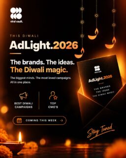 This Diwali, Viral Vault brings you AdLight 2026!
Celebrating the people behind the marketing magic and the campaigns that make Diwali unforgettable.
Top CMOs. Best Diwali Campaigns.
One spotlight celebrating the people and ideas shaping the industry this festive season.
Coming this week!
Stay tuned as we bring you the names to watch and campaigns to remember.
AdLight 2026 - The People. The Campaigns. The Diwali Magic.
#AdLight2026 #AdLightPeople #AdLightCampaigns #ViralVaultIndia