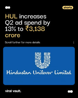 HUL Spends ₹3,138 Crore on Advertising in Q2 

Hindustan Unilever Limited (HUL) increased its advertising and promotion spending by 13.4% year-on-year to ₹3,138 crore in Q2 FY27, compared with ₹2,765 crore in the same quarter last year.

The company’s consolidated turnover grew to ₹18,071 crore, with strong growth in its Home Care and Beauty & Wellbeing segments. Its advertising spend accounted for 17.4% of turnover during the quarter.

HUL’s latest numbers highlight its continued investment in advertising, brand building and product innovation.

#HUL #HindustanUnilever #ViralVaultIndia

[ HUL Q2 FY27 results, HUL advertising spend, HUL ad spend 2026, Hindustan Unilever advertising expenses, HUL quarterly results, FMCG marketing news, HUL turnover Q2 FY27]