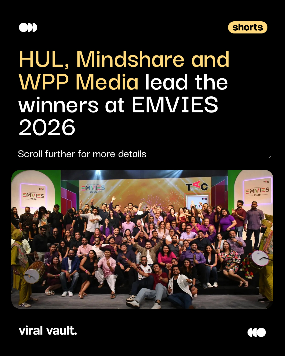 The EMVIES 2026 winners are here, and the media industry’s biggest honours have found their way to HUL, Mindshare and WPP Media.
HUL won Best Media Client of the Year, Mindshare took home Best Media Agency of the Year, and WPP Media was named Best Media Agency Network of the Year.
The Grand EMVIE went to Wavemaker India and Colgate for the Colgate Oral Health Movement, recognised in the Best Digital Strategy category.
With 223 trophies awarded, EMVIES 2026 celebrated excellence in media strategy, innovation, research and effectiveness.
Which winning campaign stood out to you the most?
#EMVIES2026 #Mindshare #WPPMedia #HUL #WavemakerIndia #ViralVaultIndia
