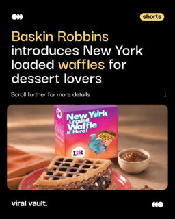 Baskin Robbins Takes Waffles to the Next Level!

From brownie-loaded bases to cheesecake and Lotus Biscoff crumbles, Baskin Robbins is stepping beyond ice cream with its new New York Loaded Waffles range.

Featuring four indulgent combinations paired with delicious spreads, sauces and toppings, the new menu brings a fresh twist to dessert time.

Starting at ₹150 + GST, the waffles are available across 1,150+ parlours in India and on Swiggy and Zomato.

Would you try the Chocolate Overload or the Lotus Biscoff Waffle first?

#BaskinRobbins #DessertLaunch #ViralVaultIndia

[ Baskin Robbins new menu, New York Loaded Waffles, Baskin Robbins India, new dessert launch, loaded waffles, Lotus Biscoff waffle, chocolate waffles, food and beverage marketing, dessert trends in India. ]