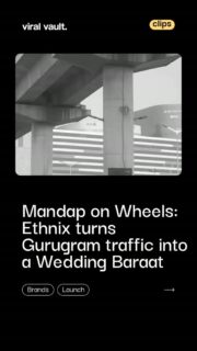 Imagine a wedding mandap rolling through Gurugram traffic, complete with a live band and an onboard wedding ceremony. That's 'Mandap on Wheels' by Ethnix by Raymond, a moving float that turned an everyday commute into a celebration. Conceptualised and executed by Madison Media, the activation cuts through festive clutter by creating experiences people can see, record and share. Online starts the wedding journey, but stores close it.
#Ethnix #FestiveSeason #ViralVaultIndia