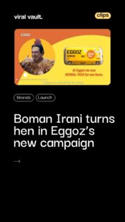Eggoz Nutrition has launched a new campaign with Boman Irani as its brand ambassador, and the actor has literally turned into a hen. Conceptualized by agency ANC, the film brings the Eggoz Effect to life with the brand’s signature humour, energy and a whole lot of cluck. Watch Boman Irani go completely sunny side up in Eggoz’s latest brand campaign.
#Eggoz #BomanIrani #TheEggozEffect
