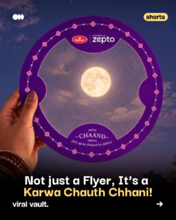 Not Just a Flyer, It’s a Karwa Chauth Chhani!
Zepto and Haldiram’s have given festive marketing a creative twist with the ‘Chhani Flyer’ - a specially designed flyer that doubles as a sieve for moon-viewing during Karwa Chauth.
Sent along with Zepto orders, the innovative concept also promotes Haldiram’s Sargi Box, blending tradition, thoughtful packaging and quick-commerce marketing in one festive idea.
#Zepto #Haldirams #KarwaChauth