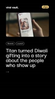 Family isn't only the one you're born into. This Diwali, Titan's 'Chosen Family' campaign celebrates friends who become family and colleagues who become companions. With 55% of Titan watches bought as gifts, the brand turns festive gifting into a keepsake of shared time, memories and moments. Two heartfelt stories remind us how life gets richer with the people we choose.
#Titan #Diwali2026 #ViralVaultIndia
