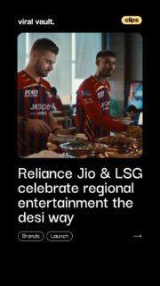 Entertainment always feels more special in your own language, and JioHome is bringing that regional connect straight to every screen.
In collaboration with Lucknow Super Giants, Reliance Jio celebrates the joy of watching favourite regional channels with the comfort, familiarity, and emotion that truly feels like home.
#JioTohAise #JioHome #RelianceJio #LucknowSuperGiants #ViralVaultIndia