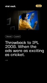 Throwback to IPL Season 1, Nokia drops a campaign that nobody saw coming. Built around the "Connecting People" tagline, the ad threw together Sourav Ganguly, Ricky Ponting, Brendon McCullum, and Ishant Sharma - international rivals, same dressing room, absolute chaos. They bickered. They clashed. Classic cricket dressing room energy. Then Shah Rukh Khan walked in, KKR jersey on, and said the line that made an entire nation pause mid-channel-surf. No grand speech. No sentiment. Just SRK, doing what only SRK can - making rivalry feel like family. Nokia didn't just sponsor KKR. They captured the entire spirit of what IPL Season 1 felt like - new, electric, and slightly unhinged. A 30-second ad that understood the assignment before the assignment even existed. Still gives goosebumps. Still unmatched.
#iplseason #ThrowbackAds #CricketFever