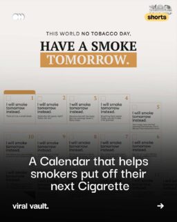 Sometimes, the best way to quit isn't to stop forever-it's to stop for today.
This World No Tobacco Day, The Hindu Group and Talented.Agency transform a simple 28-day calendar into a powerful behavioural tool. Built around the promise, “I will smoke tomorrow instead,” the campaign makes quitting feel less daunting by focusing on one day at a time.
A simple idea. A daily reminder. A healthier tomorrow.
#WorldNoTobaccoDay #TheHindu #TalentedAgency #ViralVaultIndia