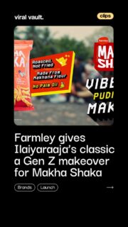When an Ilaiyaraaja classic meets Gen Z energy, you get pure vibes!
Farmley's latest Makha Shaka campaign mixes nostalgia, parkour, and street culture into a high-energy ride that's hard to ignore.
#Farmley #MakhaShaka #Ilaiyaraaja #ViralVaultIndia