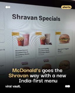 McDonald’s India is giving its menu a Shravan-season twist. 

With a special vegetarian offering for customers observing Shravan, the brand is adapting its menu to India’s diverse food habits, traditions and cultural calendar.

It’s a smart example of localised marketing-showing how global brands can stay relevant by understanding what consumers are eating, celebrating and choosing at different times of the year.

#McDonalds #McDonaldsIndia #Shravan #ShravanMenu #ViralVaultIndia 

[ McDonald’s India, Shravan menu, Shravan season, vegetarian menu, India food trends, food marketing, localisation strategy, fast food marketing, McDonald’s campaign, Indian consumer trends ]